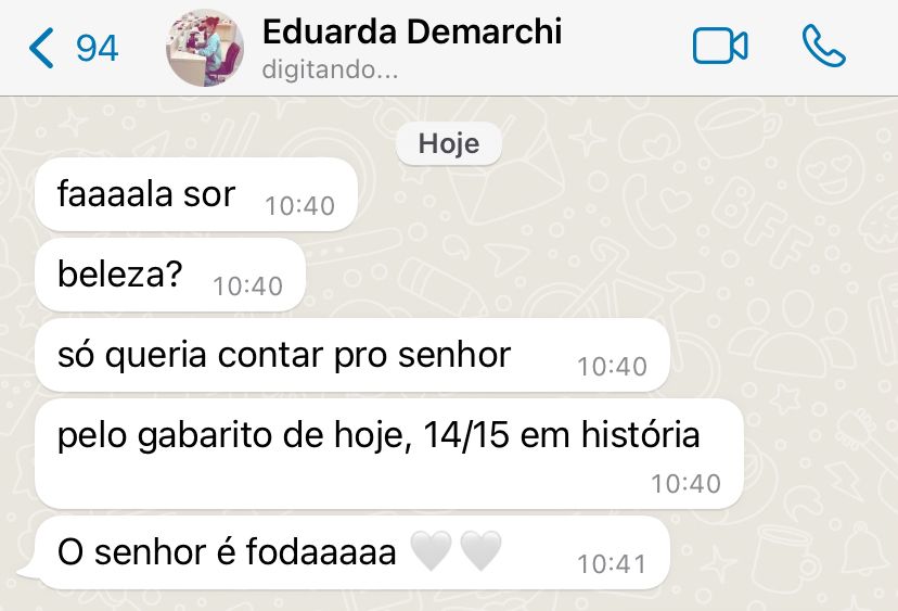 Depoimento de aluno 1 — UFRGS