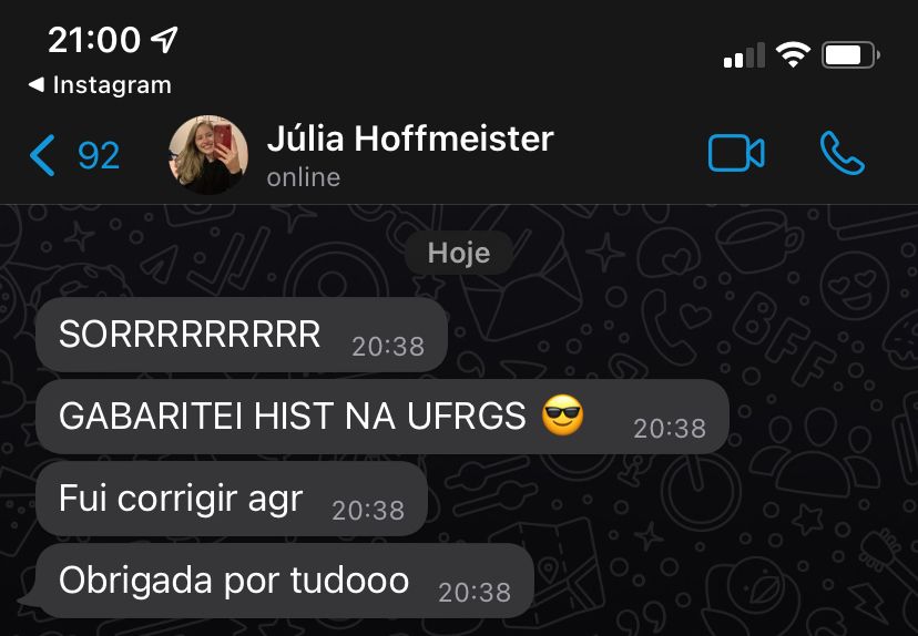 Depoimento de aluno 4 — UFRGS